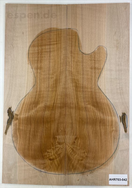 Top Sycamore / Europ. Maple, curly, roasted , 2-pcs. Unique Piece #044
